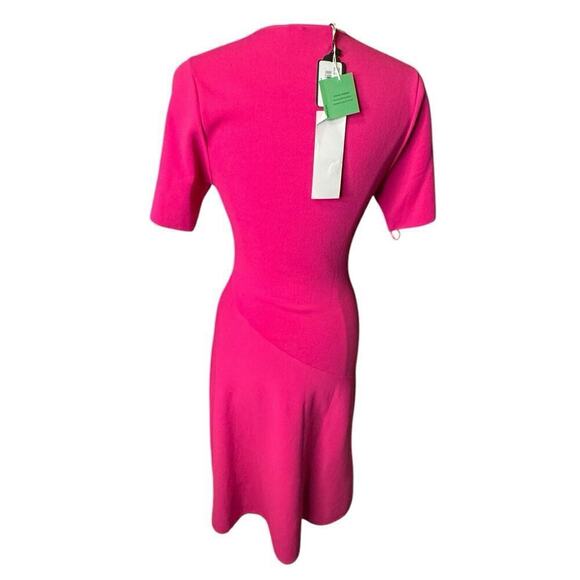Stella McCartney NEW Hot Pink Fit And Flare Midi Dress HoCo Formal - Picture 6 of 10